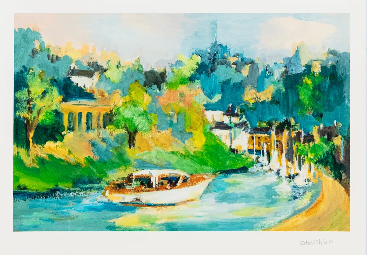 Lot 204: Christine Oberthur (French, b.1939)La Rance a Dinan