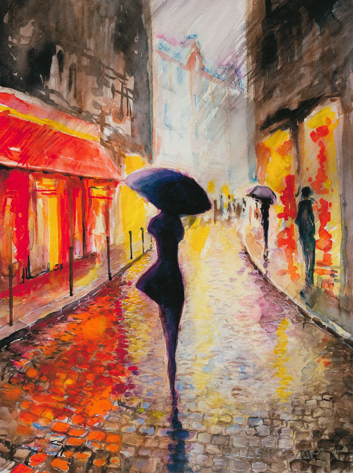 Lot 104: Patrick Abraham (French, b.1955)Pluie dans le Marais