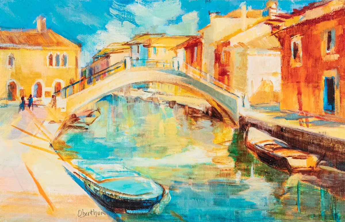 Lot 503: Christine Oberthur (French, b.1939)Petit Pont a Burano