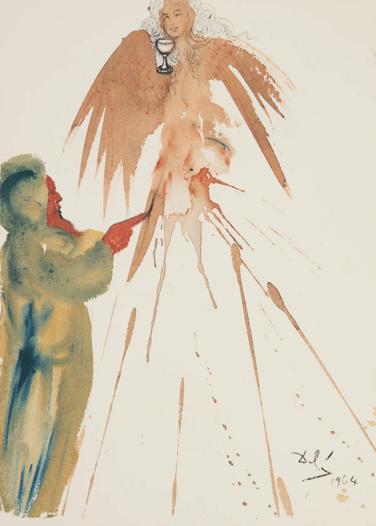 Lot 400: Salvador Dali (Spanish, 1904-1989)Oblatio Munda (From the suite Biblia Sacra)