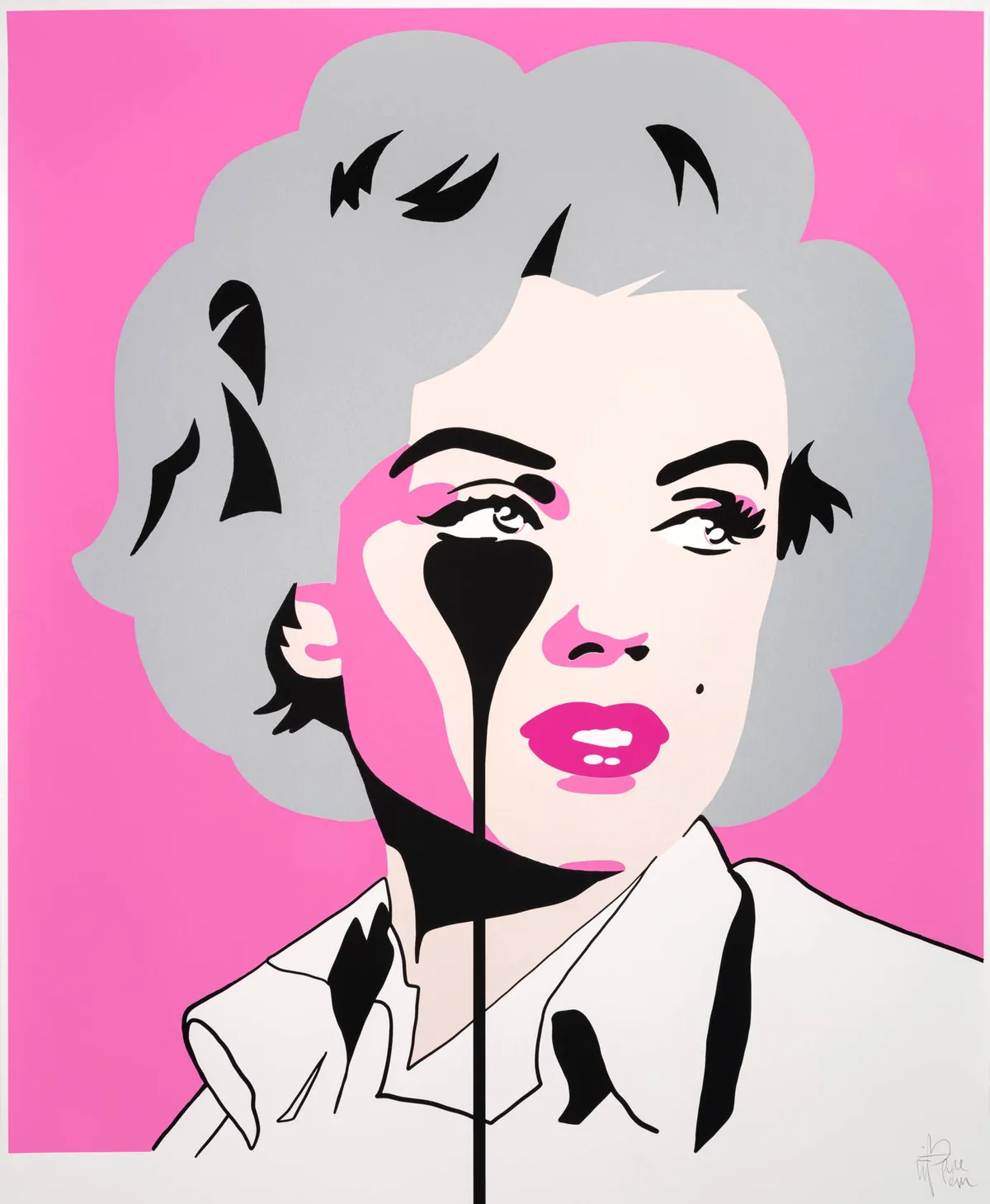 Lot 208: Pure Evil (British, b.1968)Marilyn - Arthur Miller's Nightmare (pink)