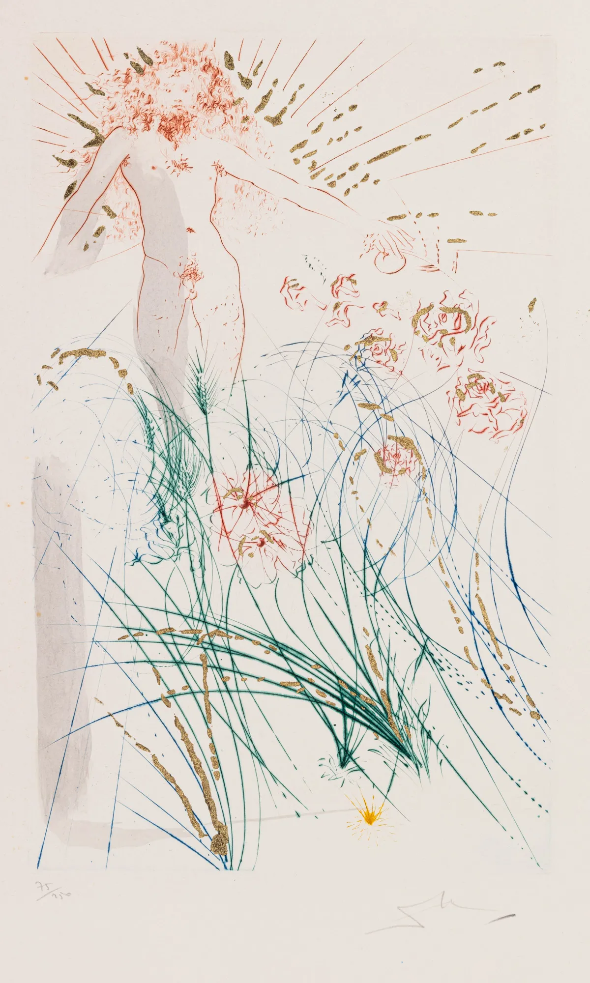 Lot 6: Salvador Dali (Spanish, 1904-1989)The Bridgeroom Leaps Upon the Mountains
