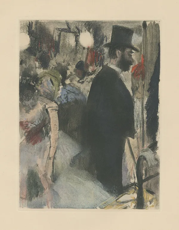 Edgar Degas (French, 1834-1917)Ludovic Halevy Avec Les Danseurs
