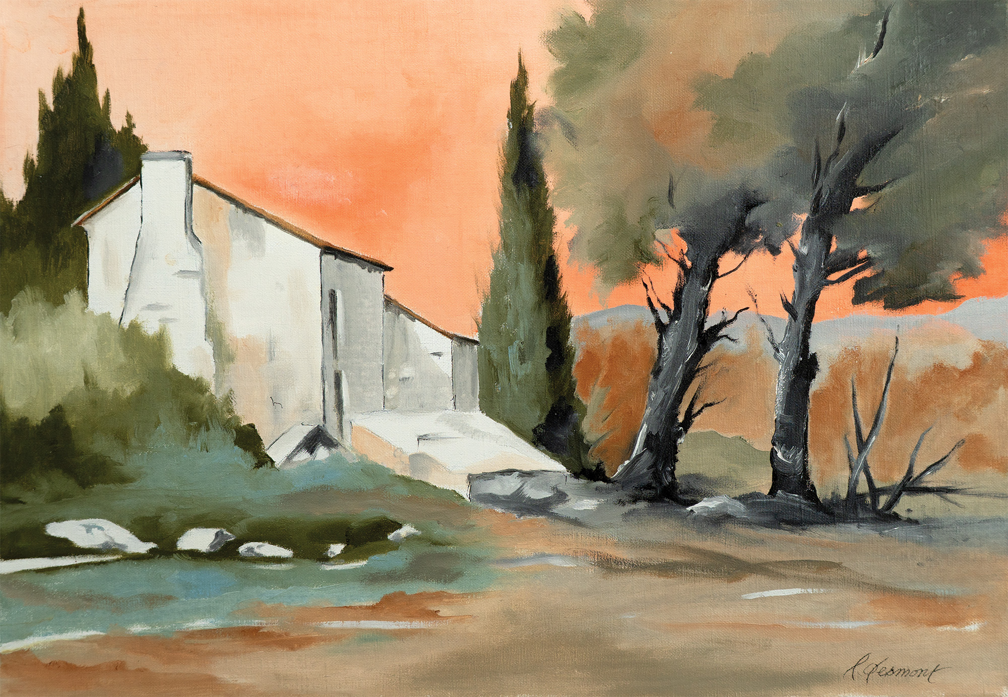 Francoise Desmont (French, b.1932)Ciel de Provence
