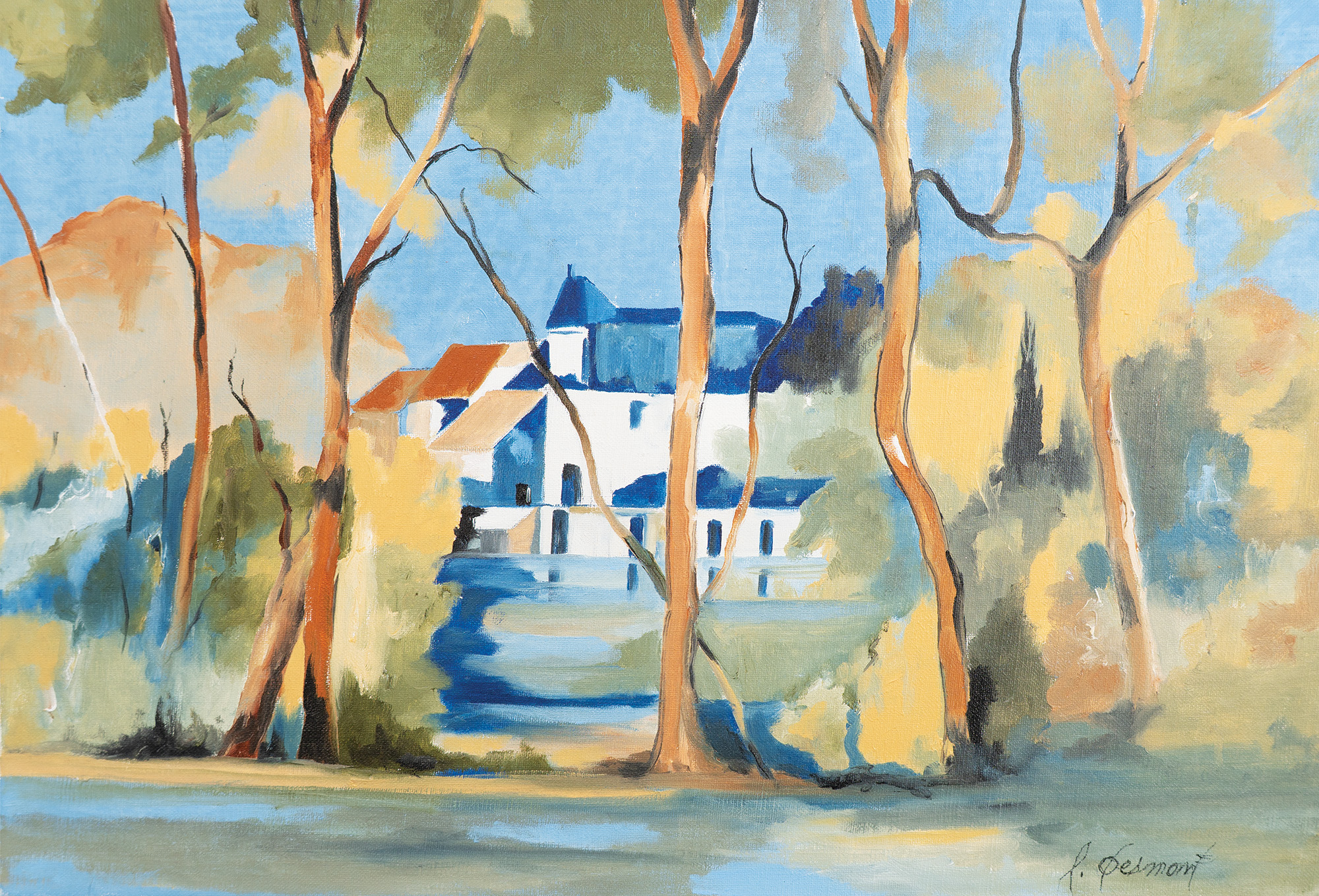 Francoise Desmont (French, b.1932)Le Moulin