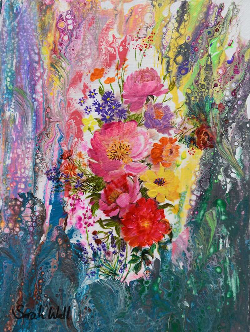 beautiful painting by Sarah Wall beautiful floral arrangement