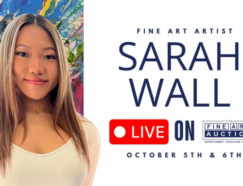 Artistic Prodigy Sarah Wall to Appear Live on the Fine Art Auction  – Oct 5th & 6th, 2024