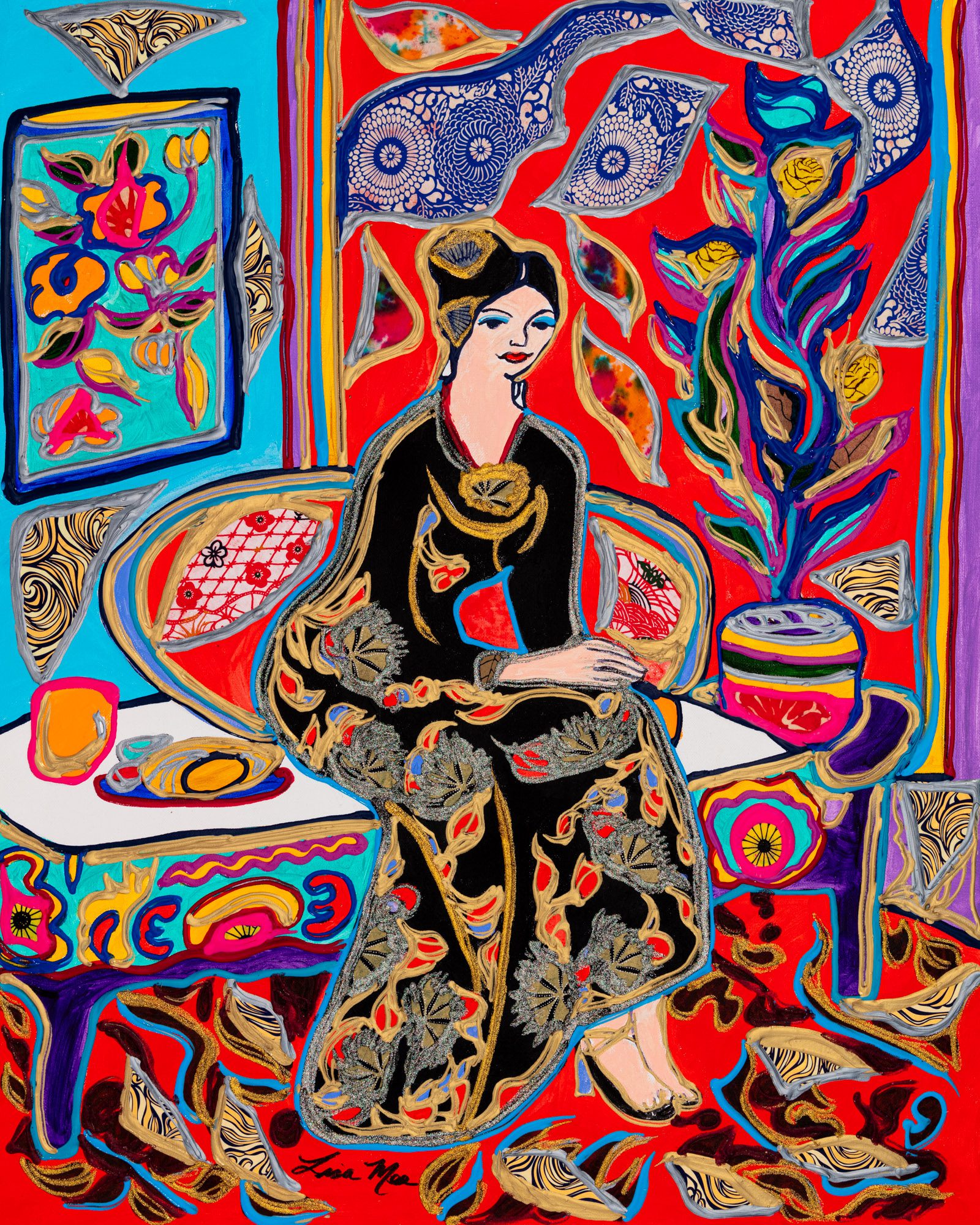 Elegant Woman in Quiet Contemplation